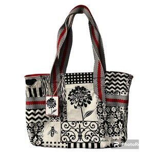 Sandy Lynam Clough large Tote Purse Floral Shoulder Bag cottagecore coastal boho
